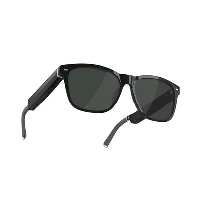 Amazon Echo Frames, an Alexa device (newest model), Smart glasses with Alexa, Modern Rectangle frames in Charcoal Gray with polarized sunglass lenses