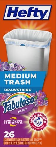 Hefty Medium Trash Bags, Fabuloso Scent, 8 Gallon