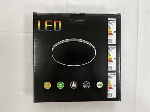 ASHUAQI Gold LED Ceiling Light, 36W 4000K Natural White Bathroom Lights, 3240LM Round Bright Ceiling Lights for Kitchen, Bedroom, Hallway, Utility Room, Laundry, Toilet, Porch, Ø23 CM