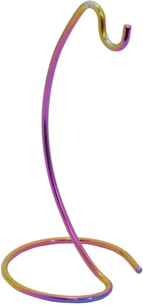 Rainbow Steel Banana Holder Stand – Hanging Fruit Rack for Even Ripening, Prevents Bruising – Compact 13" Kitchen Organizer for Bananas, Grapes, Produce – Durable & Decorative