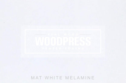 WoodPress® 15mm Matt White Melamine Edging, Pre-Glued Veneer Tape – 7.5m Roll - Iron-On for Easy DIY Application – Will Cover the Edge of a Standard MDF Panel