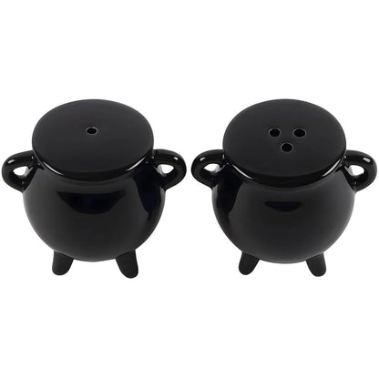 Something Different Cauldron Cruet Set (One Size) (Black)