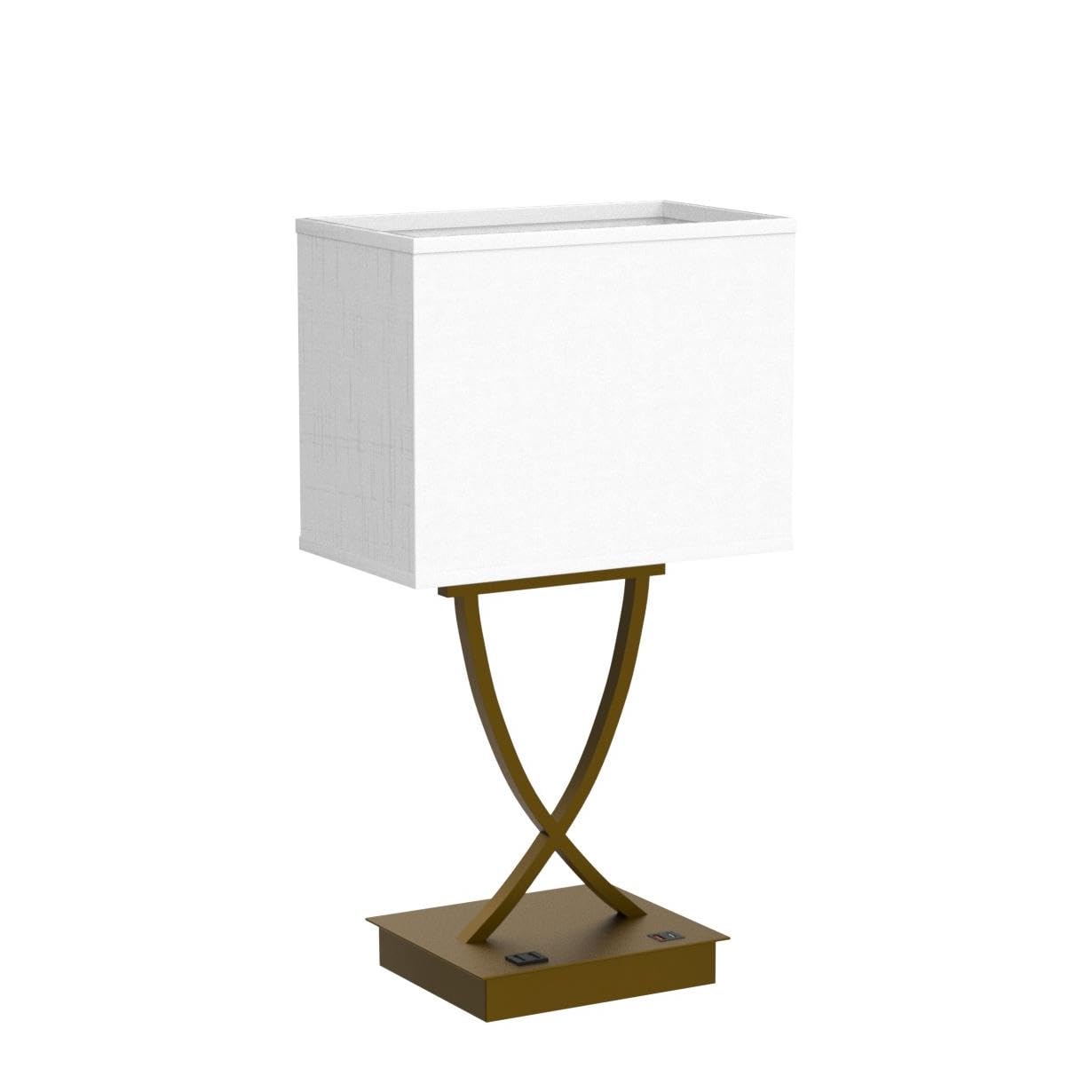 OYedis 3-Way Dimmable Touch Control Medium Table Lamp with Type C/USB Charging Port and 1 AC Outlet White Shade 21.38" Bedside Nightstand Lamp for Bedroom Living Room Office and Hotel Bulb Included