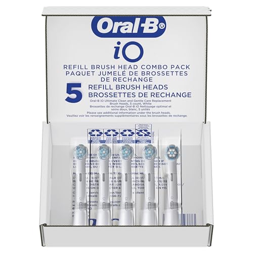 Oral-B iO Series Ultimate Clean Electric Toothbrush Replacement Brush Heads for an Oral-B Electric Toothbrush, 2 count, White