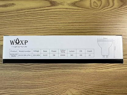 GU10 LED Spotlight Bulbs 5W, Cool White, 6500K, 365lm, No Flickering, Energy Saving Led Bulbs, Equivalent 40-50W GU10 Halogen Spot Light Bulbs, Non-Dimmable,10 Pack