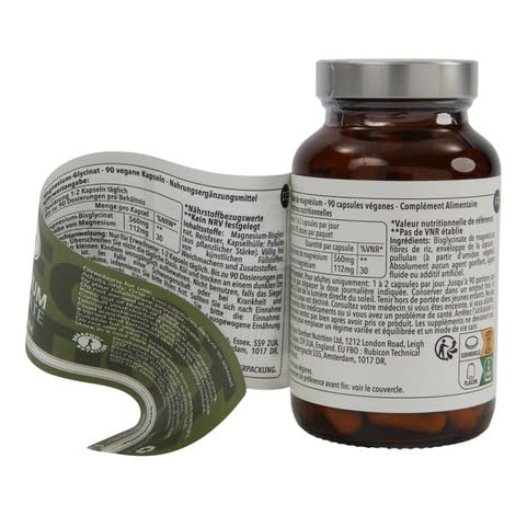 Barefoot Nutrition Magnesium Glycinate Supplement 560mg - 90 x 1-to-3 a Day Capsules. Pullulan Capsule - Superior Absorption: no Synthetic Binders or additives. Vegan & Paleo Friendly