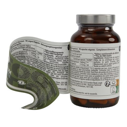 Barefoot Nutrition Magnesium Glycinate Supplement 560mg - 90 x 1-to-3 a Day Capsules. Pullulan Capsule - Superior Absorption: no Synthetic Binders or additives. Vegan & Paleo Friendly
