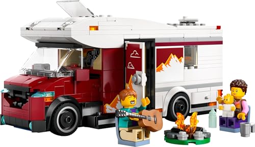 LEGO City Holiday Adventure Camper Van Toy - Creative Building Toys for 6+ Year Old Boys & Girls - Includes 3 Minifigures & Accessories - Gift Ideas for Birthdays & Holidays - 60454