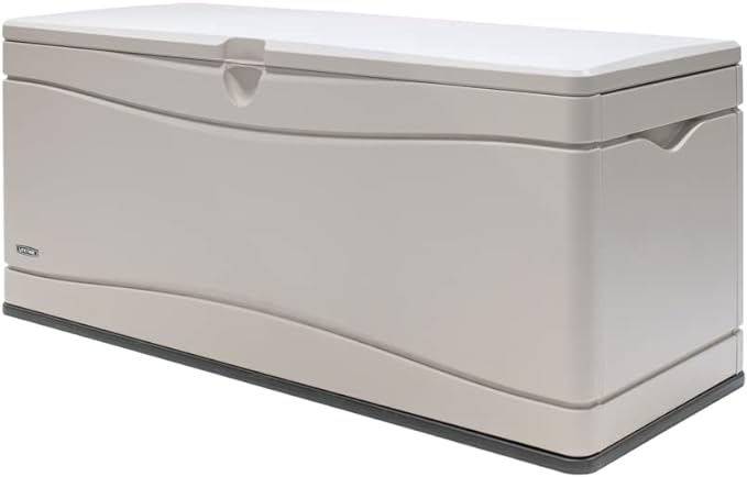 LIFETIME 60040 Deck Box, 130 Gallon, Desert Sand