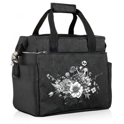 PICNIC TIME Disney Nightmare Before Christmas Jack & Sally On The Go Lunch Bag, Soft Cooler Lunch Box, Insulated Lunch Bag, (Black) 10 x 6 x 10.5