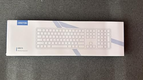 OMOTON Wireless Bluetooth Keyboard for Mac (MacBook/MacBook Air/MacBook Pro/iMac/iMac Pro/Mac Pro), Rechargeable Keyboard for Mac OS, with 3 Bluetooth channels, Quiet Typing, QWERTY