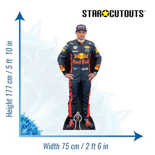Star Cutouts Ltd CS667 Max Verstappen, Cardboard, Multi-Colour, 177 x 74 x 177 cm