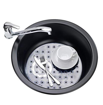 Wenko Sink mat Kristall Transparent-Extra Strong, Round, 31 x 31 x 1 cm
