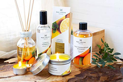 WAX LYRICAL Medium Wax Fill Candle Lemon Verbena. Burn Time Approx 50 Hours Jar ,Silver