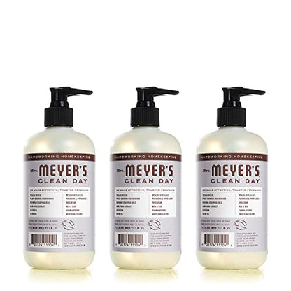 MRS. MEYER'S CLEAN DAY Hand Soap, Made with Essential Oils, Biodegradable Formula, Lavender, 12.5 fl. oz - Pack of 3