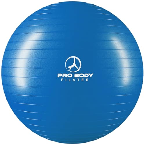 ProBody Pilates Exercise Ball - Multiple Sizes Gym Grade Balance Ball for Fitness, Yoga, Workout, Pregnancy & Physical Therapy