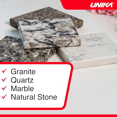 UNIKA Granite and Quartz Worktop Cleaner Spray 500ml – Daily Non-Abrasive Surface Cleaner for Kitchen, Marble, Natural Stone – Biodegradable & High Gloss Finish