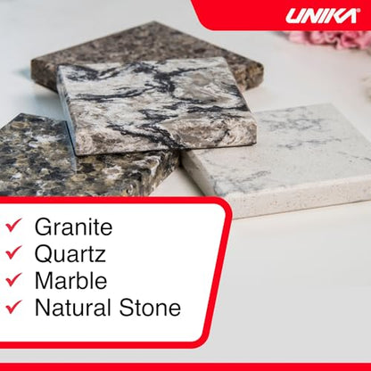 UNIKA Granite and Quartz Worktop Cleaner Spray 500ml – Daily Non-Abrasive Surface Cleaner for Kitchen, Marble, Natural Stone – Biodegradable & High Gloss Finish