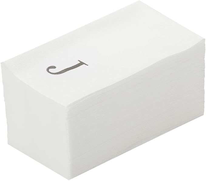 Luxenap 15.8 X 7.9 Inch Linen-Feel Guest Towels, 50 Lettered Hand Towels