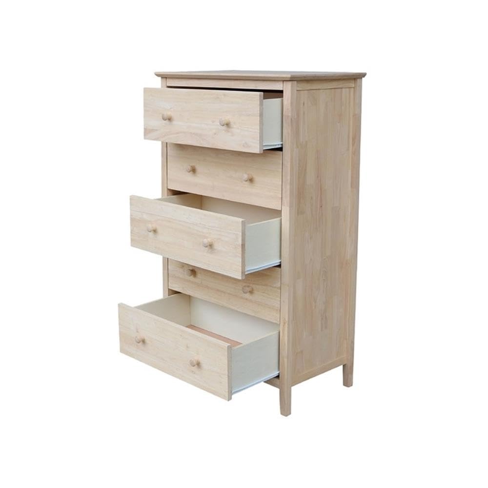 International Concepts Dresser with 5 Drawers ,Unfinished
