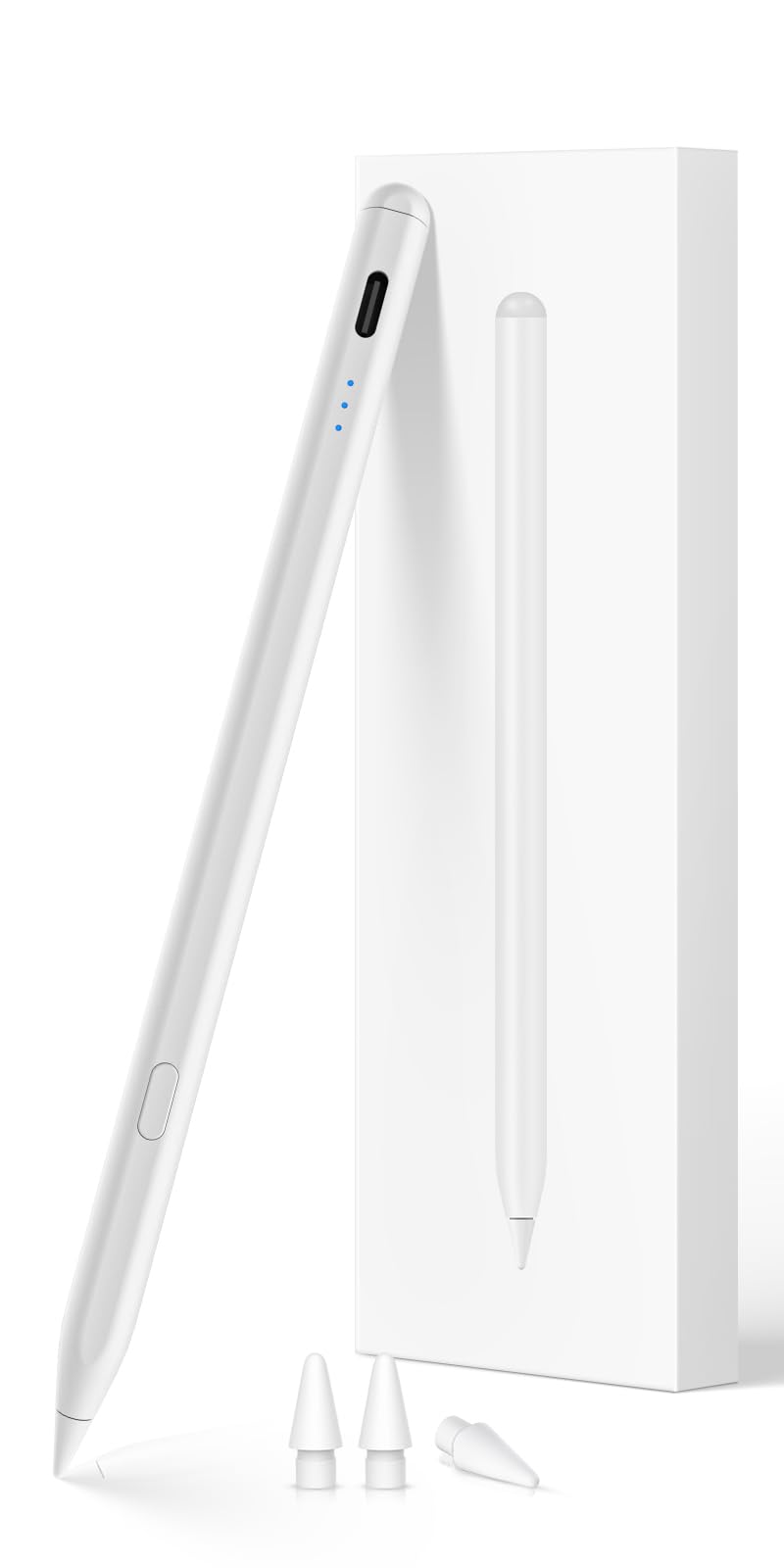 Stylus Pen for iPad (2018-2025), USB-C Fast Charging Pencil, Pixel-Perfect Tilt Sensitivity for Apple iPad 11/10/9/8/7/6/A16, ipad Mini 7/6/5, Air M3/M2 11"/13"/5/4/3, i-Pad Pro M4 13"/12.9″/11″