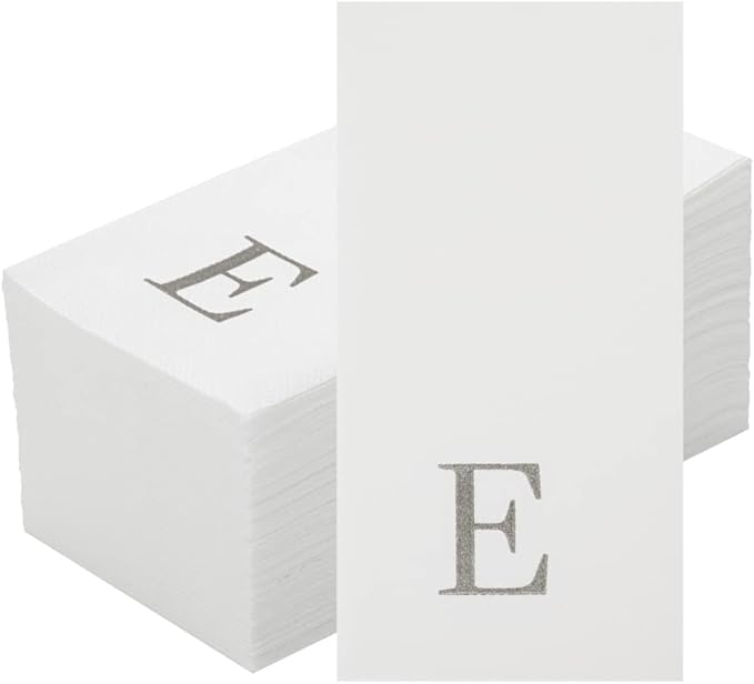 Luxenap 15.8 X 7.9 Inch Linen-Feel Guest Towels, 50 Lettered Hand Towels