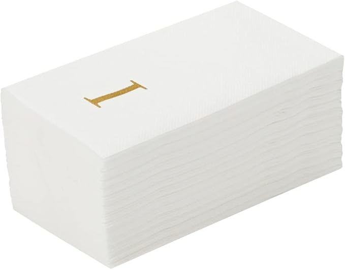 Luxenap 15.8 X 7.9 Inch Linen-Feel Guest Towels, 50 Lettered Hand Towels