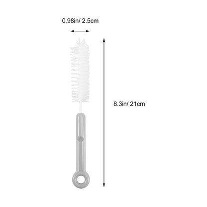ERINGOGO 1Set Pet Feeder Water Fountain Cleaning Set Tools with Long Handle Brushes for Efficient Daily Care for Dog Cat Owners Gray