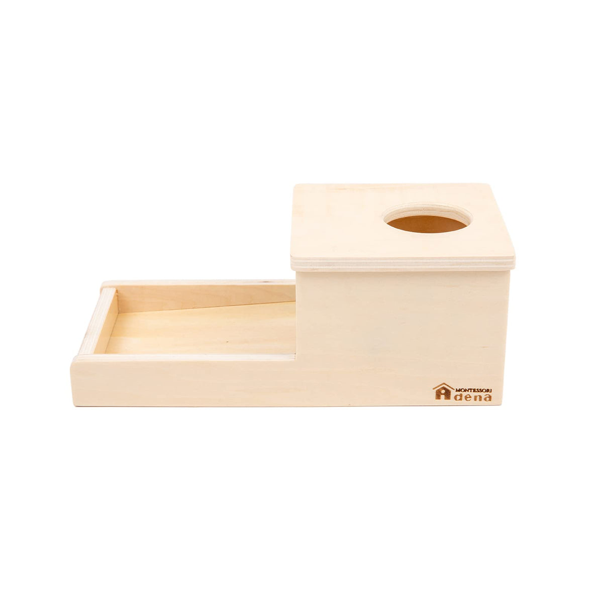 Adena Montessori Wooden Toy for 6-12 Month Baby 3 Balls with Tray, Object Permanence Box Colorful Learning Education Toy for Toddler Kid 1-2 Year Old, Preschool Developmental Girl and Boy Gift