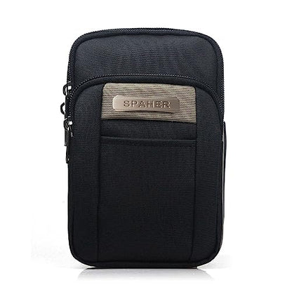 SPAHER Small Men's Side Bag - Outdoor Sports Hiking Waist Pack Crossbody Tactical MOLLE EDC Cellphone Pouch Belt Bum Business Fanny Hip Messenger Sling Travel Gym Bag