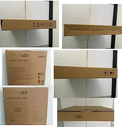 Security Lights Outdoor Motion Sensor, 10W Floodlights with Sensor 1000LM Warm White 3500K Daylight IP66 Waterproof Outdoor Led Light with Motion Sensor for Garden, Garage, Backyard, Courtyard