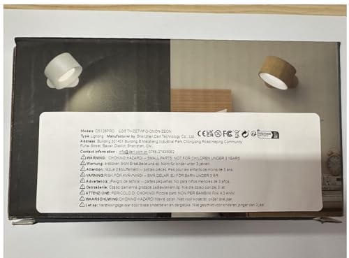 Coollamp LED Indoor Wall Lamp, Bedroom Wall Light with Warm/Natural/White Light, 3 Brightness Levels, Rechargeable Battery, Touch Control, 360 ° Rotate, Wall Lamp for Living Room Corridor Stairs