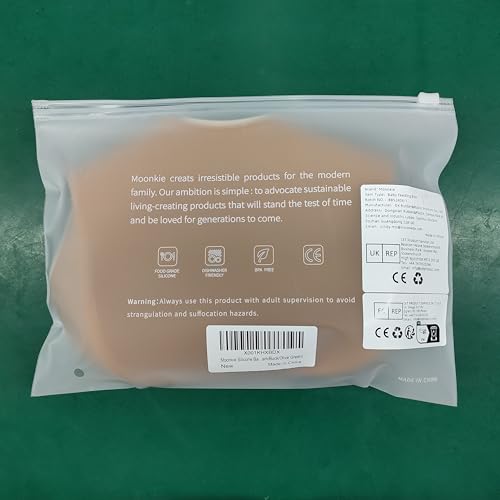 Moonkie Silicone Bibs Set Of 3, BPA Free Soft Adjustable Fit Waterproof Feeding Bibs for Babies and Toddlers(Cream/Buck/Olive Green)