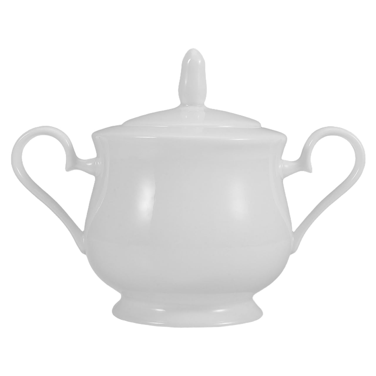 PRETYZOOM 12.5oz Ceramic Sugar Bowl with Lid, Small Porcelain Storage Jar for Kitchen Counter, Multi-Functional Storing Pot for Sugar, Loose Tea, Condiment
