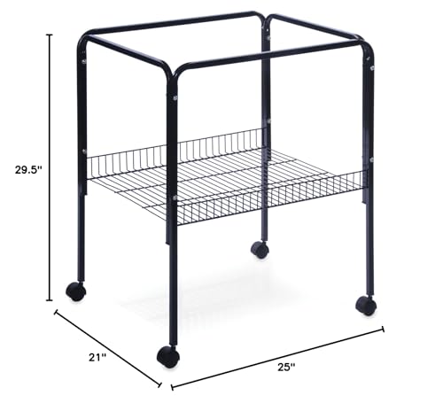 Prevue Pet Products Rolling Stand with Shelf, Black Small