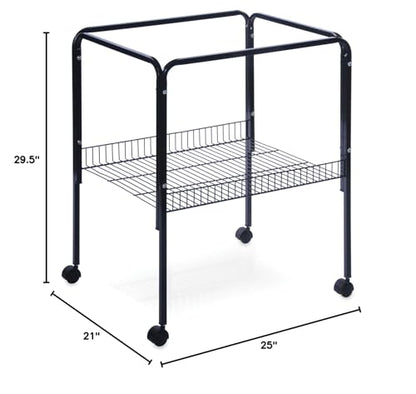 Prevue Pet Products Rolling Stand with Shelf, Black Small