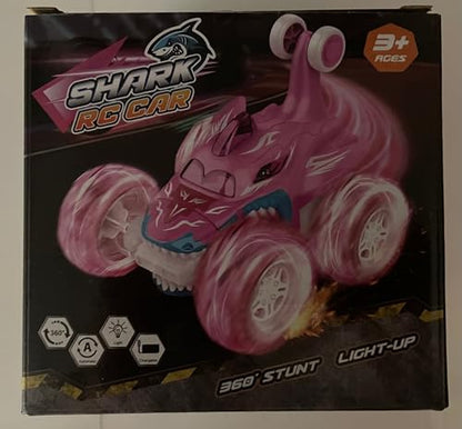 Dislocati Girls Remote Control Cars 360°Flips LED Flash Light Monster Truck Toys Age 5 6 7 Girls Birthday Presents Outdoor Stunt Car