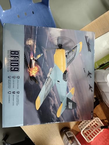 DEERC RC Plane 3 Channel BF-109 Remote Control Airplane Fighter Toys,2.4GHz 6-axis Gyro Stabilizer RTF Glider Aircraft Plane with 2 Batteries,Easy to Fly for Adults Kids Beginners Boys