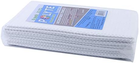 POLYTE Ultra Premium Microfiber Kitchen Dish Hand Towel Waffle Weave, 8 Pack