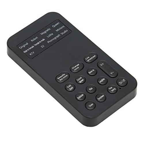 Handheld Ghostface Voice Changer Voice Changer Device, ABS Material Voice Changer with 8 Sound Effects for Phone Calling, Gaming - Black