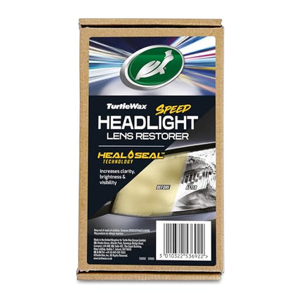 Turtle Wax Car Headlight Restoration Kit, Removes Oxidation and Renews Yellowing Headlights, Includes Polishing Pad, Headlight Lens Repair & Renew Compound and 2 Ceramic Acrylic Sealing Wipes