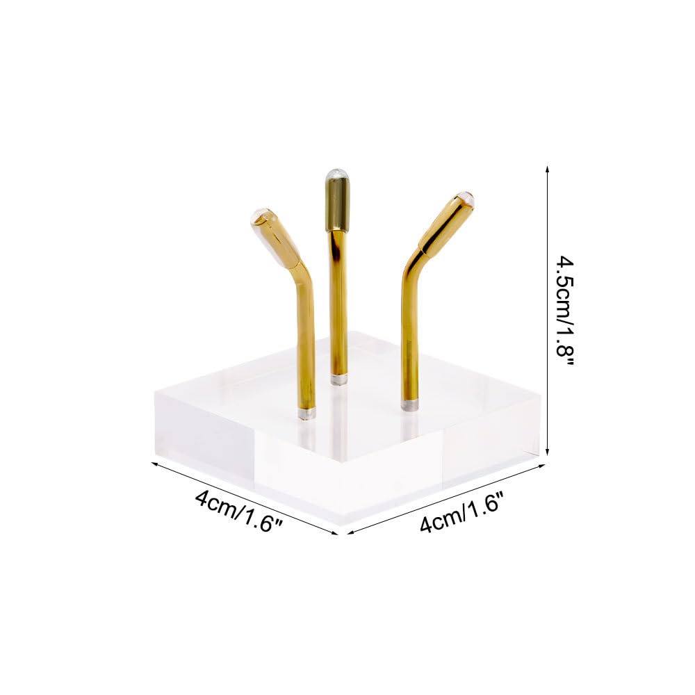 Acrylic Display Stand, 4 PCS Clear Rock Easels Non-Slip Geodes Holders for Gemstones Fossils Crystal Minerals