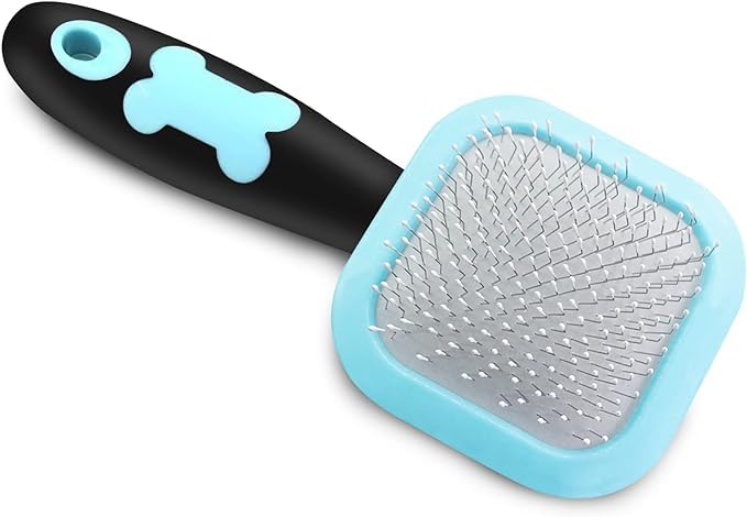 PETPAWJOY Dog Cat Slicker Brush, Gently Cleaning Pin Brush for Shedding Dogs Hair Brushs for Small Puppy Yorkie Poodle Rabbits Cats