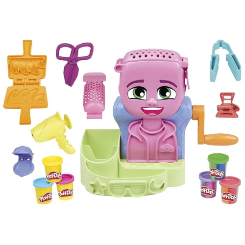 Play-Doh Hair Stylin' Salon Playset with 6 Cans, Pretend Play Toys, Ages 3+