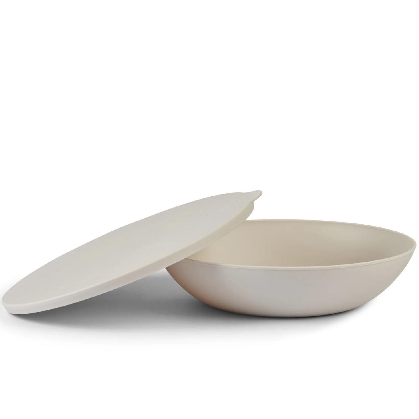 Put a lid on it Small Serving Bowl with Lid - Certified Recycled Food-Safe Plastic, BPA-Free, Dishwasher, Microwave, Fridge and Freezer Safe | 1.79qt | Salt