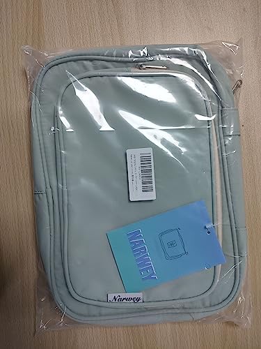 Narwey Large Hanging Travel Toiletry Bag for Women Wash Bag Cosmetics Makeup Bag Organizer for Full Size Accessories (Mint Green (Large))