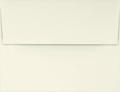 LUXPaper A2 Classic Linen Invitation Envelopes | 4 3/8" x 5 3/4" | Natural White | 70lb. Text | 50 Qty