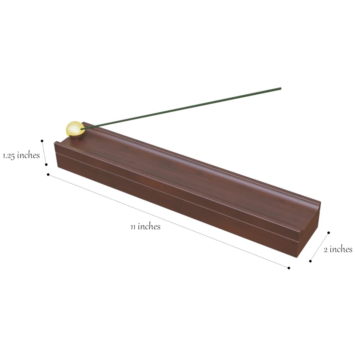 Ikibumi Brown Wooden Incense Stick Holder with Storage Box