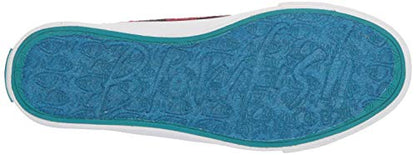 Blowfish Malibu Women's Play Slip On Sneaker, Red Buffalo Plaid