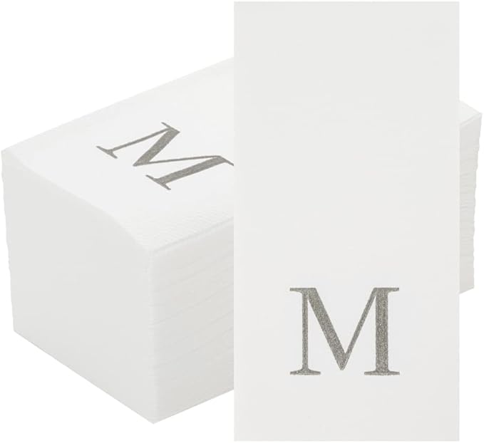 Luxenap 15.8 X 7.9 Inch Linen-Feel Guest Towels, 2000 Lettered Hand Towels